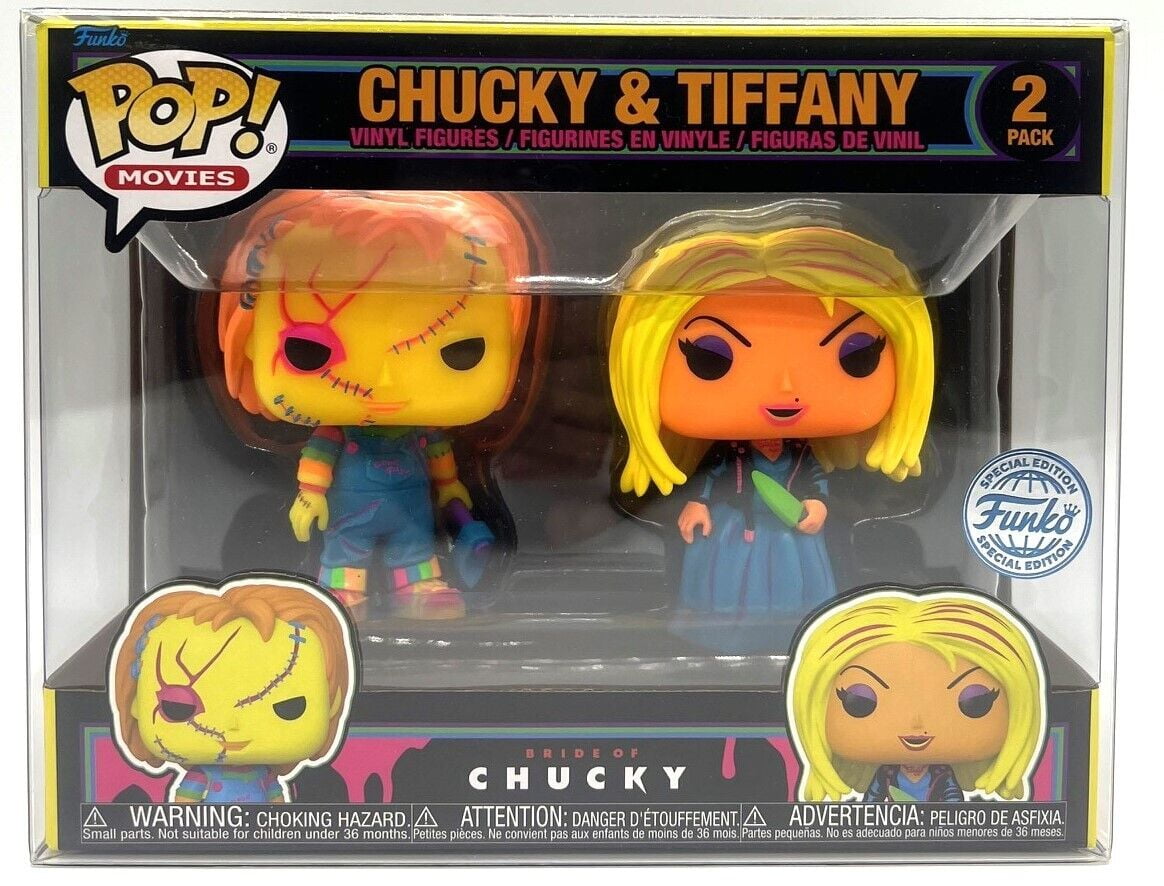 Bride of Chucky - Chucky & Tiffany (Blacklight) 2-Pack