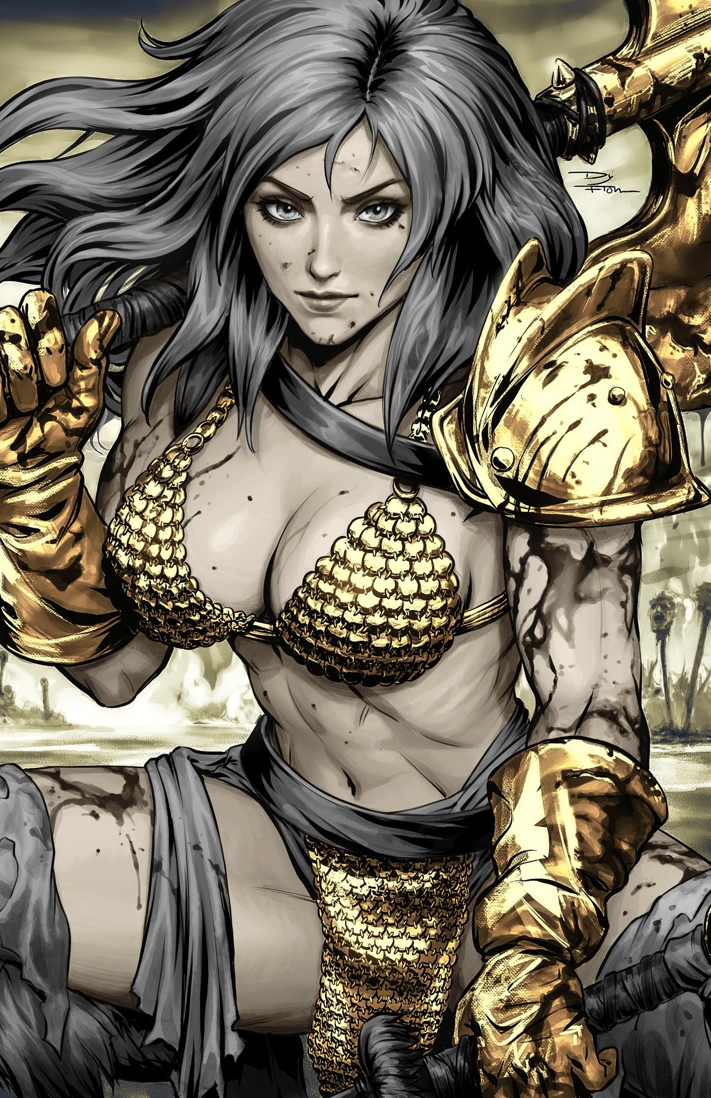 SONJA REBORN #4 - KARN KIRK RATANASIN COVER B FANEXPO NEW ORLEANS KNIGHT OF COMICS EXCLUSIVE LTD 100