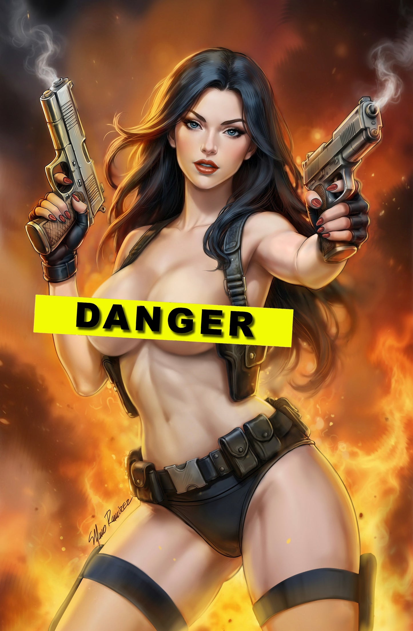 GUN HONEY DOUBLE DOWN #1 - MANUEL RAMIREZ COVER C HEROESCON 2026 EXCLUSIVE LTD 500