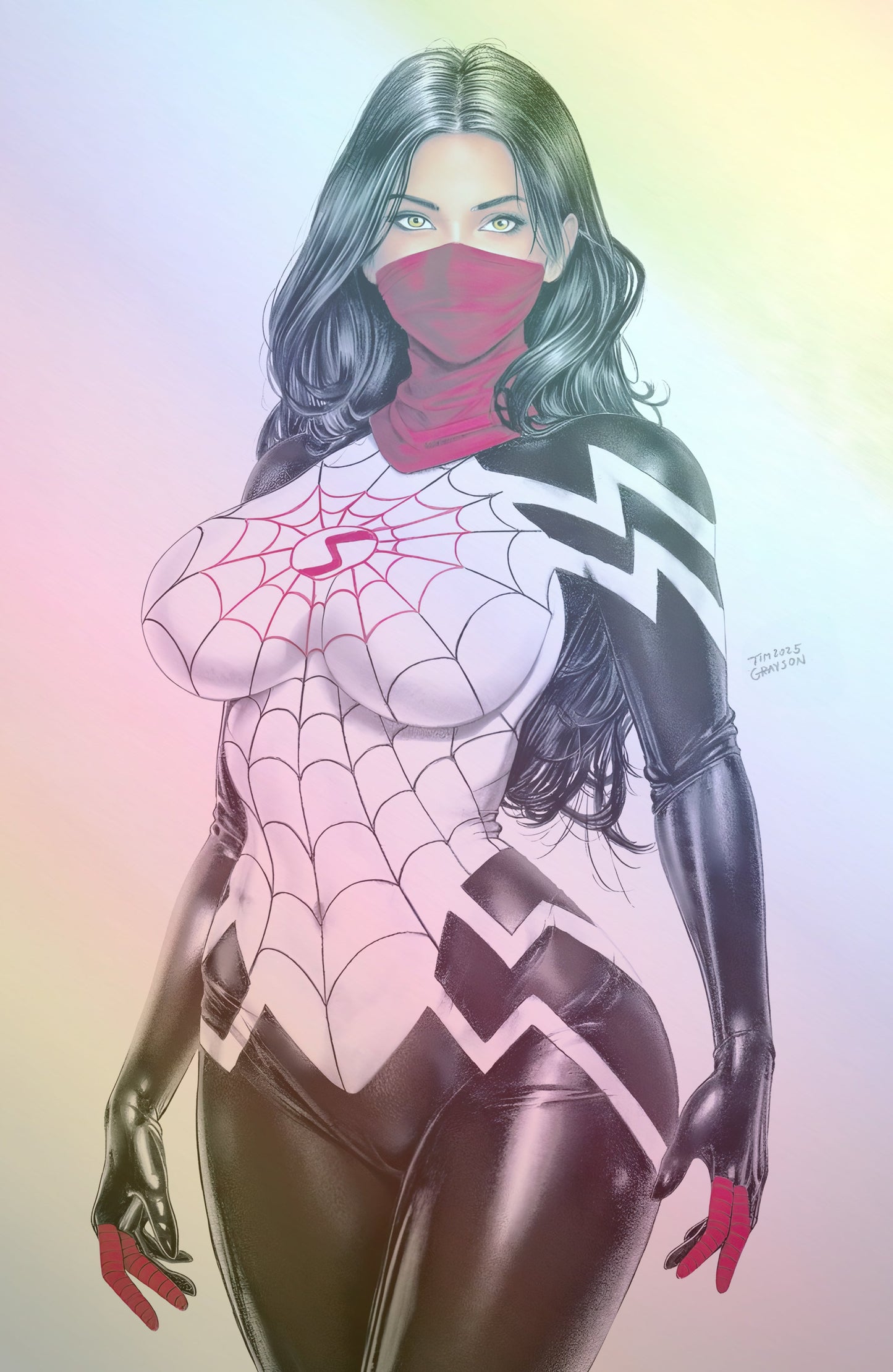 WAIFU CHRONICLES #1 - GHOST SPIDER COSPLAY - TIM GRAYSON COVER A FOIL KNIGHT OF COMICS EXCLUSIVE LTD 10
