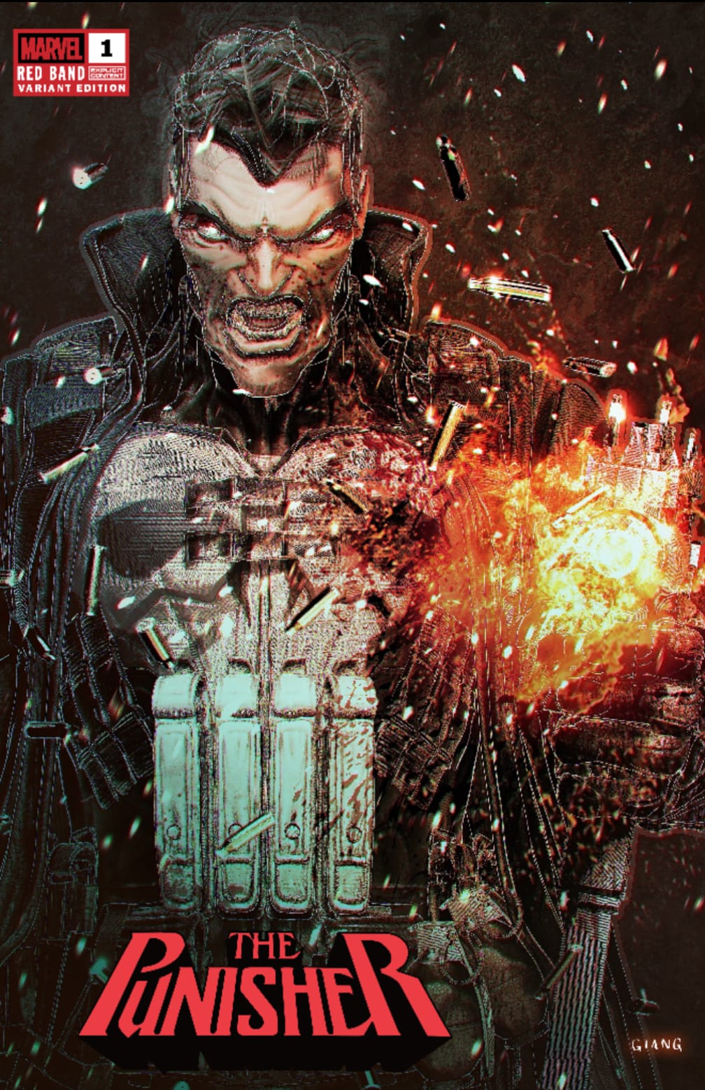 PUNISHER RED BAND #1 - JOHN GIANG TRADE VARIANT FANEXPO NEW ORLEANS KNIGHT OF COMICS EXCLUSIVE LTD 3000