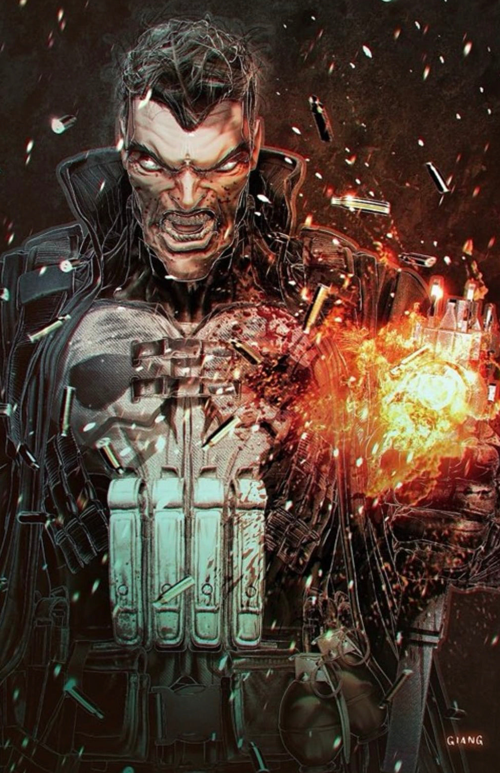 PUNISHER RED BAND #1 - JOHN GIANG VIRGIN VARIANT FANEXPO NEW ORLEANS KNIGHT OF COMICS EXCLUSIVE LTD 1000