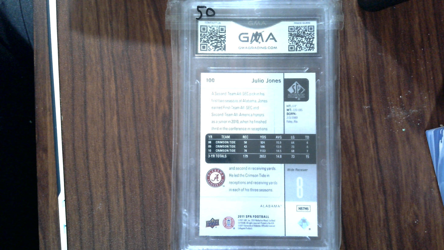 2011 SP Authentic - Julio Jones - #100- Rookie - GMA 10