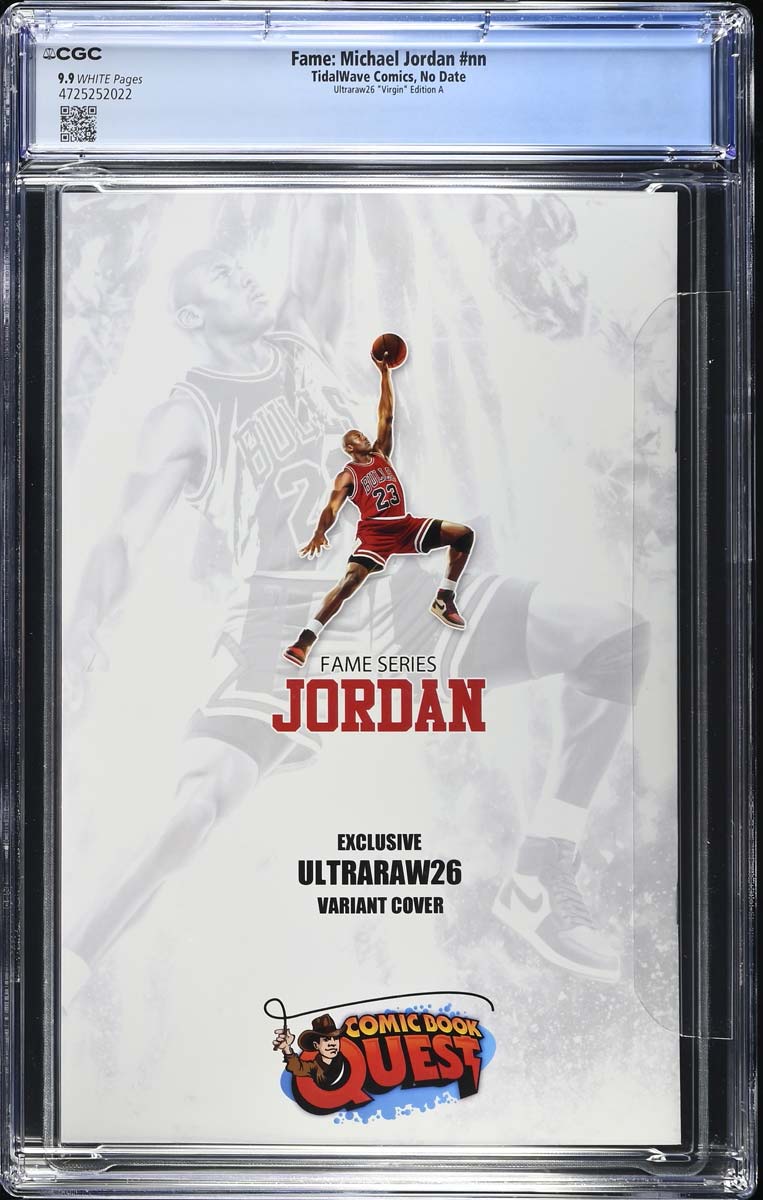 Michael Jordan #1 Fame Series CGC 9.9 Ultraraw26 CBQ Virgin Variant #1/45