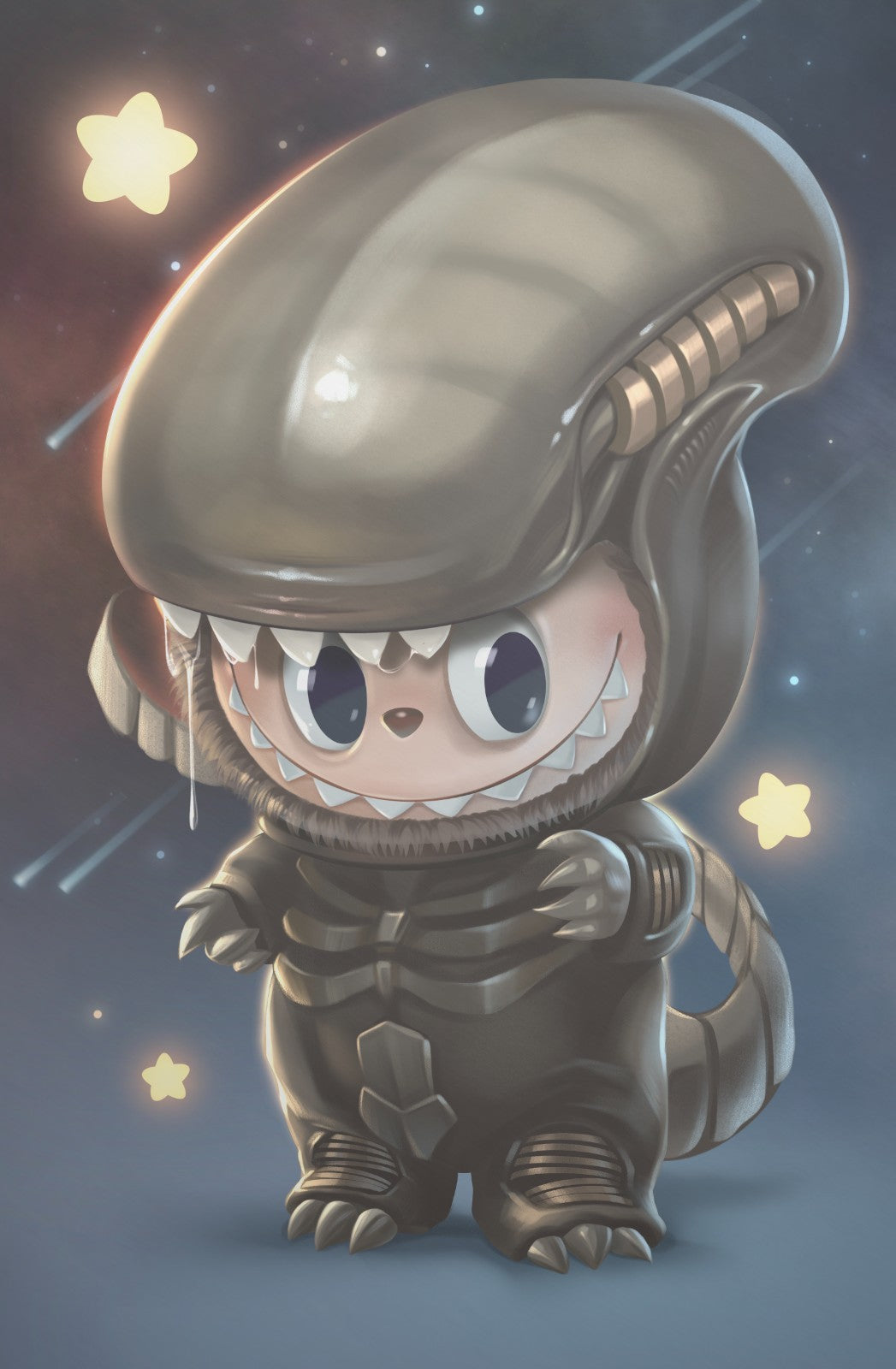 FAME: KASING LUNG CREATOR OF THE LABUBU - KATYA SINYUKHINA ALIEN MONSTER FOIL KNIGHT OF COMICS EXCLUSIVE