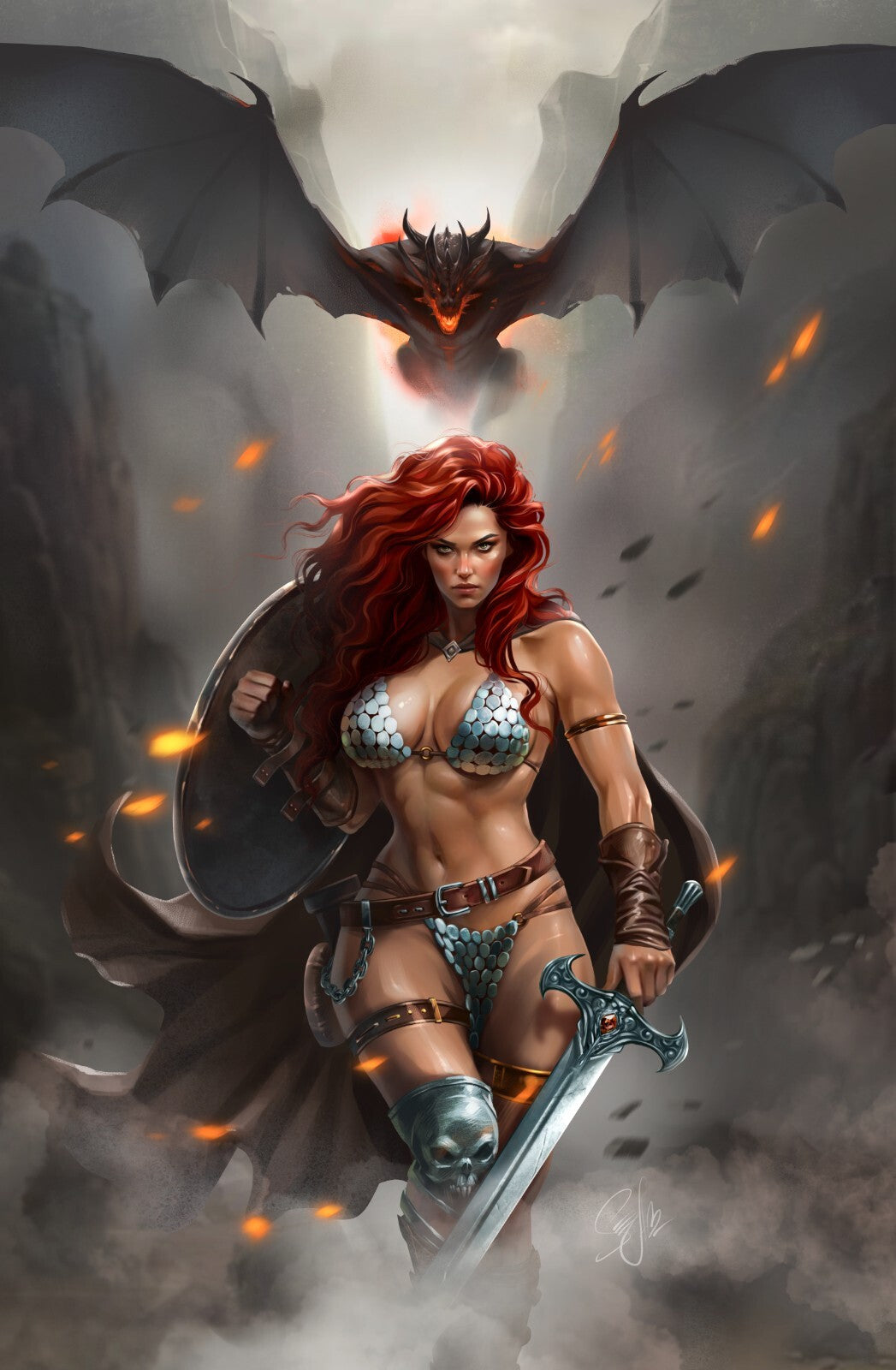 RED SONJA #12 - KATYA SINYUKHINA COVER A SDCC 2024 EXCLUSIVE KNIGHT OF COMICS EXCLUSIVE LTD 400