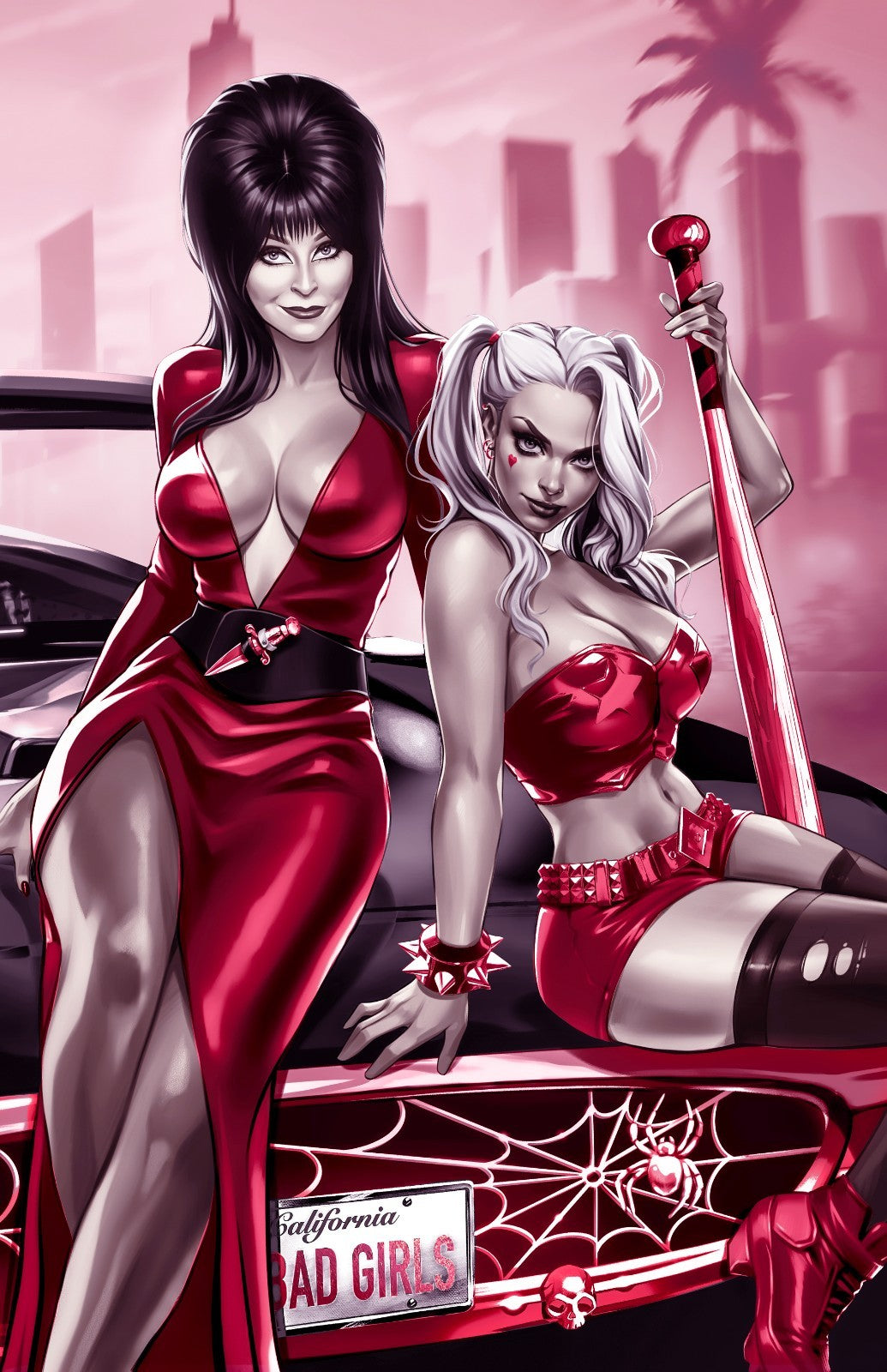 HARLEY QUINN X ELVIRA #1 - KATYA SINYUKHINA COVER C WRAPAROUND NYCC 2025 LTD 200