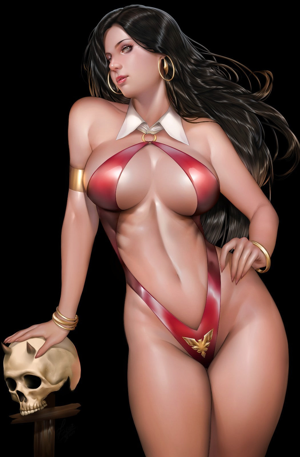 VAMPIRELLA ARMAGEDDON #1 - JOHN VASQUEZ WRAPAROUND COVER C SECRET SDCC 2025 KNIGHT OF COMICS EXCLUSIVE LTD 100