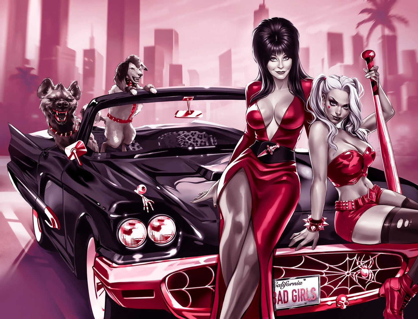 HARLEY QUINN X ELVIRA #1 - KATYA SINYUKHINA COVER C WRAPAROUND NYCC 2025 LTD 200