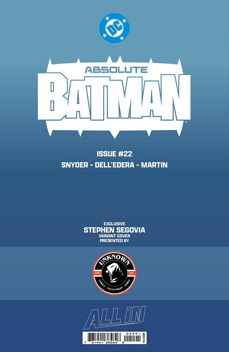 ABSOLUTE BATMAN #22 STEPHEN SEGOVIA EXCLUSIVE VAR (07/08/2026)