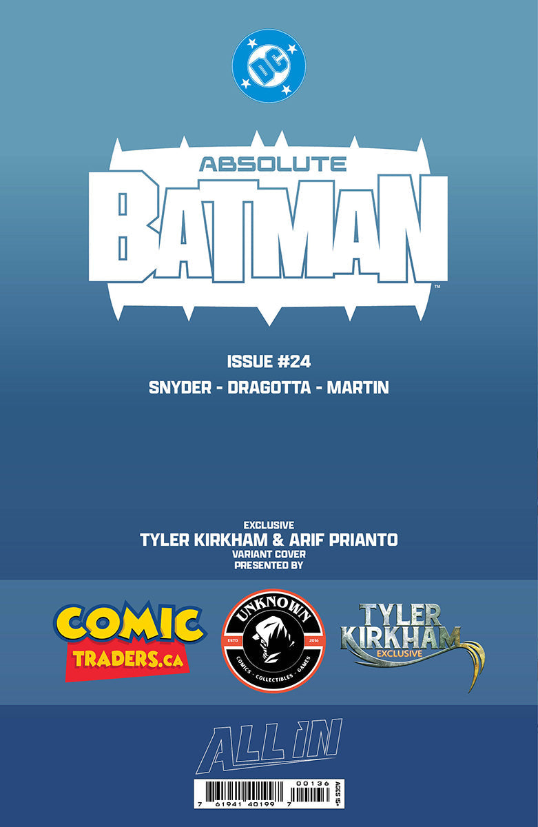 ABSOLUTE BATMAN #24 TYLER KIRKHAM BATTLE DAMAGED PENGUIN EXCLUSIVE VAR (09/23/2026)