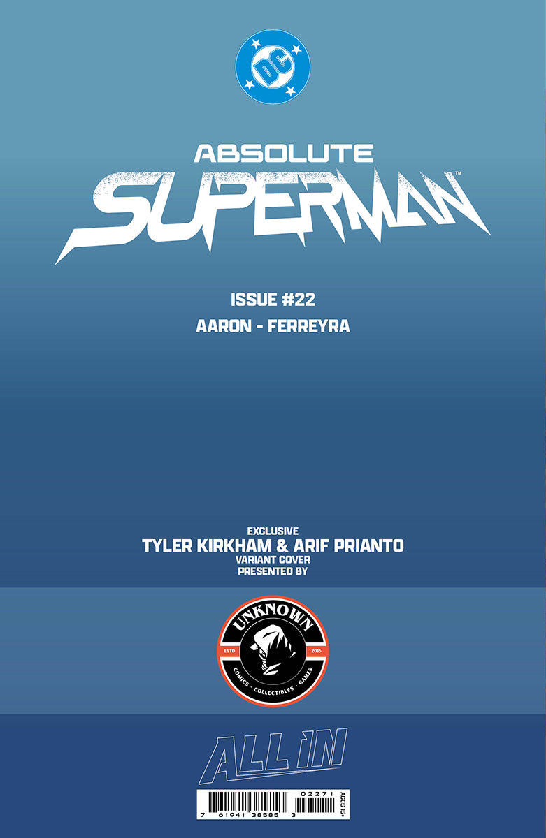 ABSOLUTE SUPERMAN #22 TYLER KIRKHAM BATTLE DAMAGED VIRGIN VAR (08/05/2026)