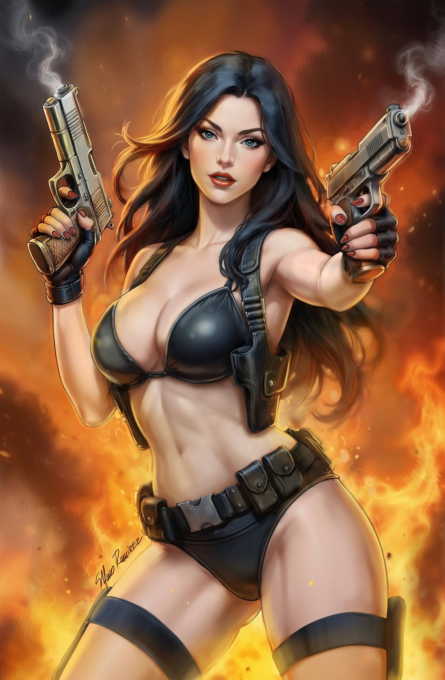 GUN HONEY DOUBLE DOWN #1 - MANUEL RAMIREZ COVER B HEROESCON 2026 EXCLUSIVE LTD 500