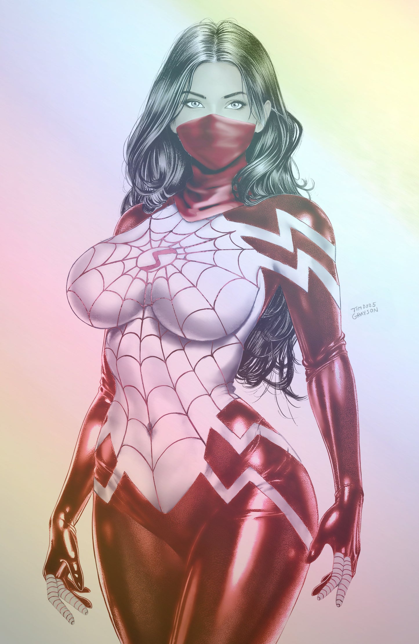 WAIFU CHRONICLES #1 - GHOST SPIDER COSPLAY - TIM GRAYSON COVER C FOIL KNIGHT OF COMICS EXCLUSIVE LTD 10
