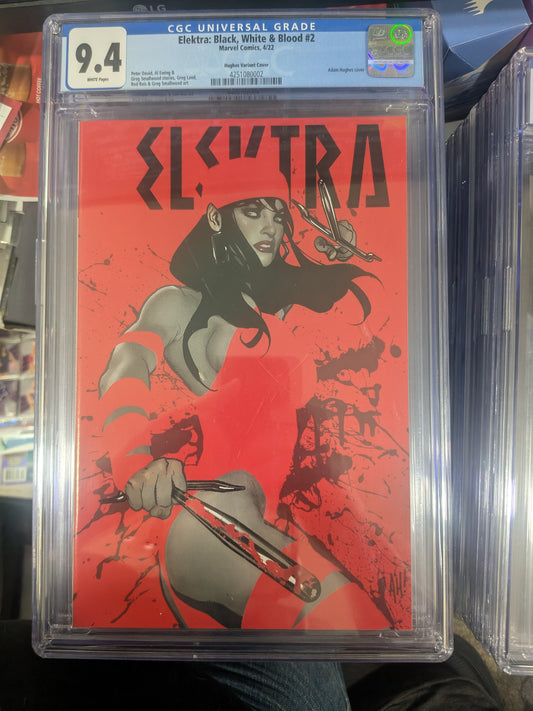 Elektra: Black, White and Blood #2 - Hughes Variant - CGC 9.4