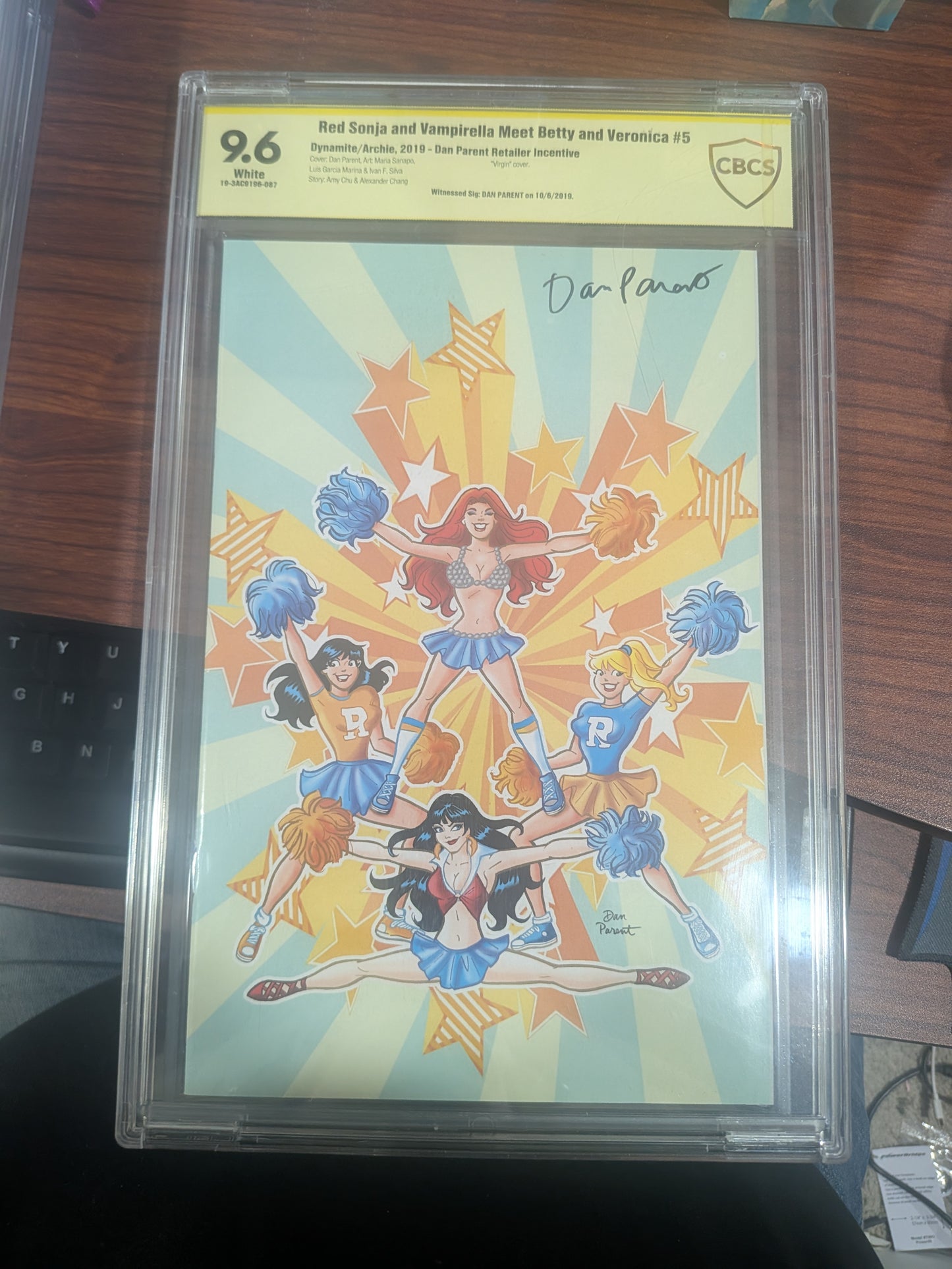 Red Sonja and Vampirella Meet Betty and Veronica #5 - Dan Parent Virgin Variant - Signed by Dan Parent - CBCS 9.6