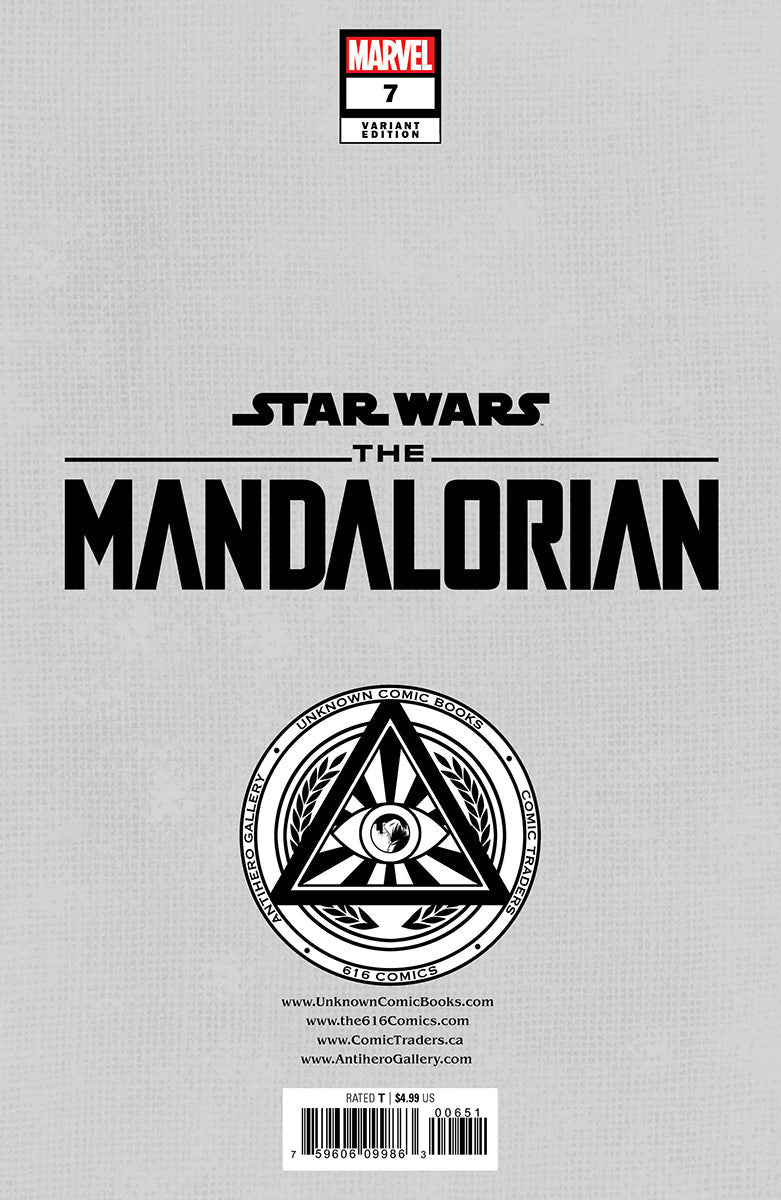 Star Wars: The Mandalorian #7 Unknown Comics Kaare Andrews Exclusive Var (01/11/2023)