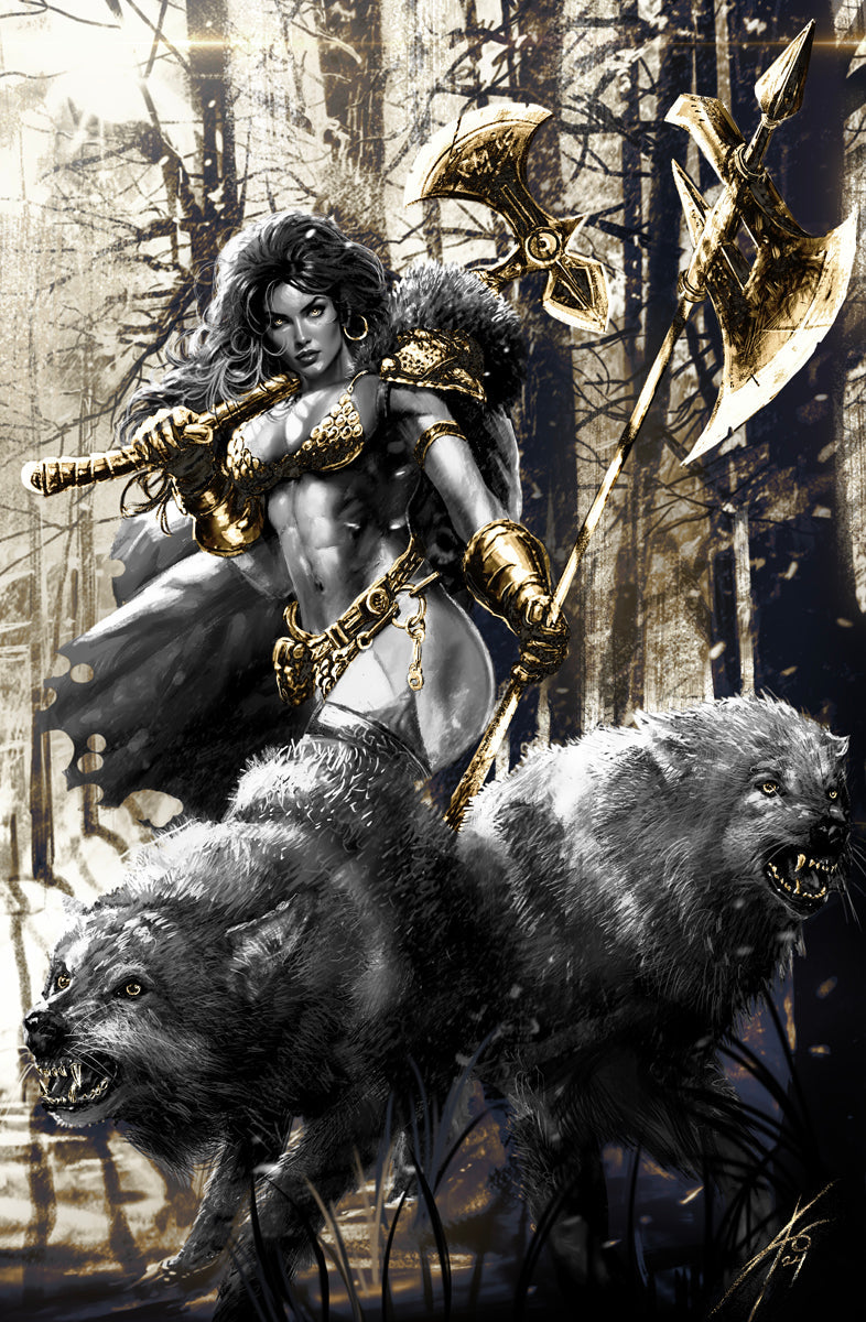 RED SONJA: DEATH AND THE DEVIL #2 - RUDY AO COVER B VIRGIN NYCC 2024 KNIGHT OF COMICS EXCLUSIVE LTD 200