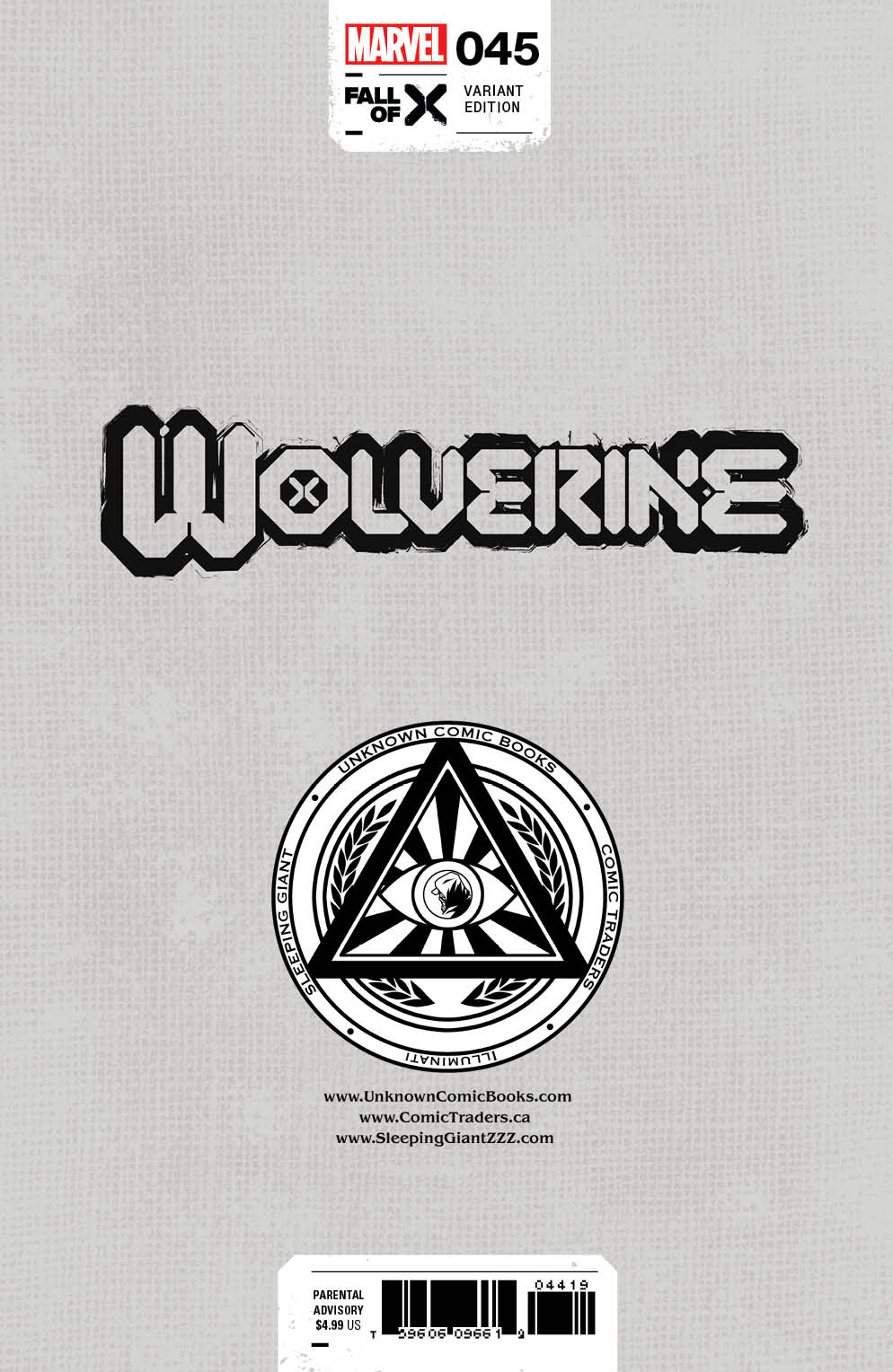 [Signed by Kaare Andrews] WOLVERINE 45 UNKNOWN COMICS KAARE ANDREWS EXCLUSIVE VIRGIN VAR [IN STOCK]
