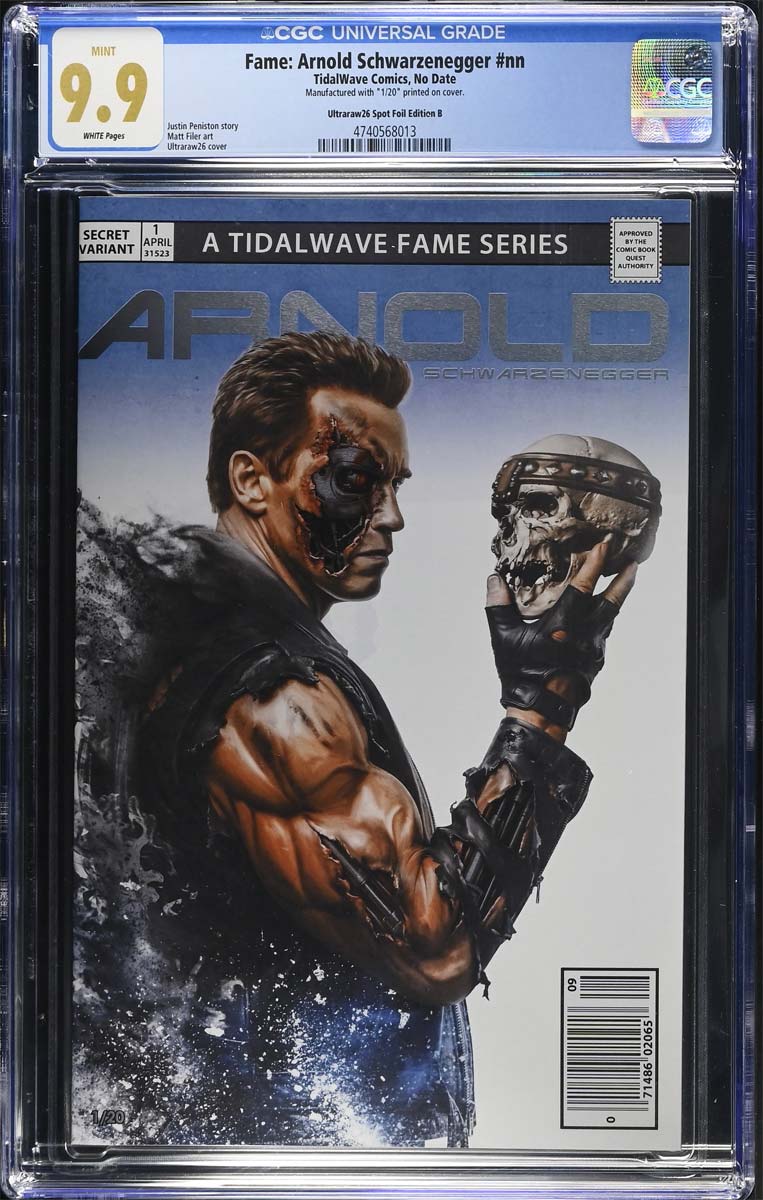 Arnold Schwarzenegger #1 CGC 9.9 Ultraraw26 Secret Spot Foil Variant #1/20