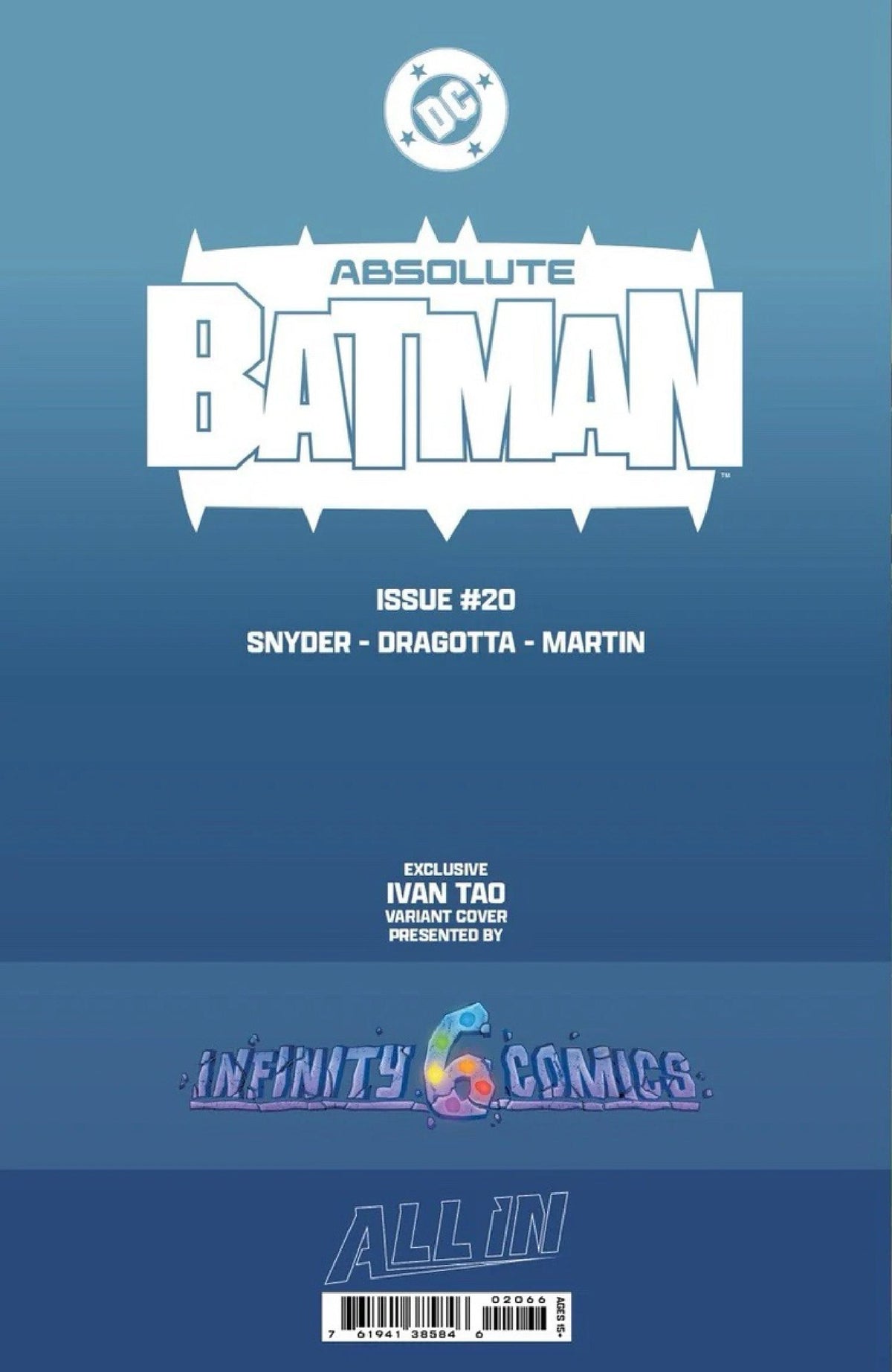 [GLOW IN THE DARK] ABSOLUTE BATMAN #20 IVAN TAO EXCLUSIVE VIRGIN VAR (06/03/2026)
