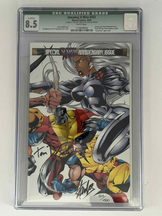 [Double Signed by Stan Lee | Tom DeSanto] Uncanny X-Men #325 CGC 8.5 Green Label Exclusive Var