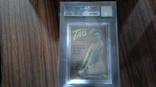 1993 Sports Time Marilyn Monroe Cover Girl Chromium #5 - Owned/Used Bed Sheet - Beckett Authentic