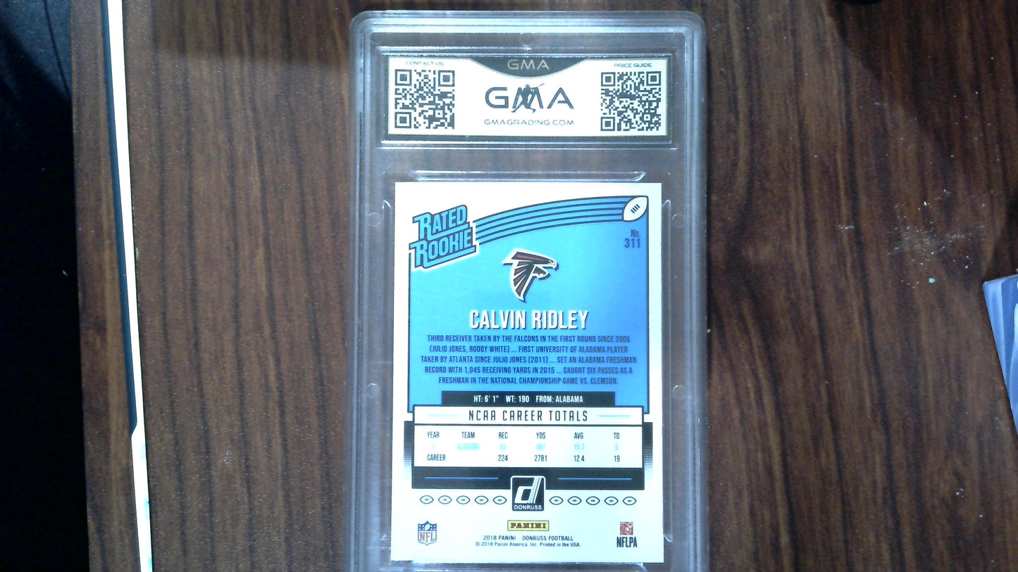 2018 Donruss - Calvin Ridley - #311 - Rated Rookie - GMA 10