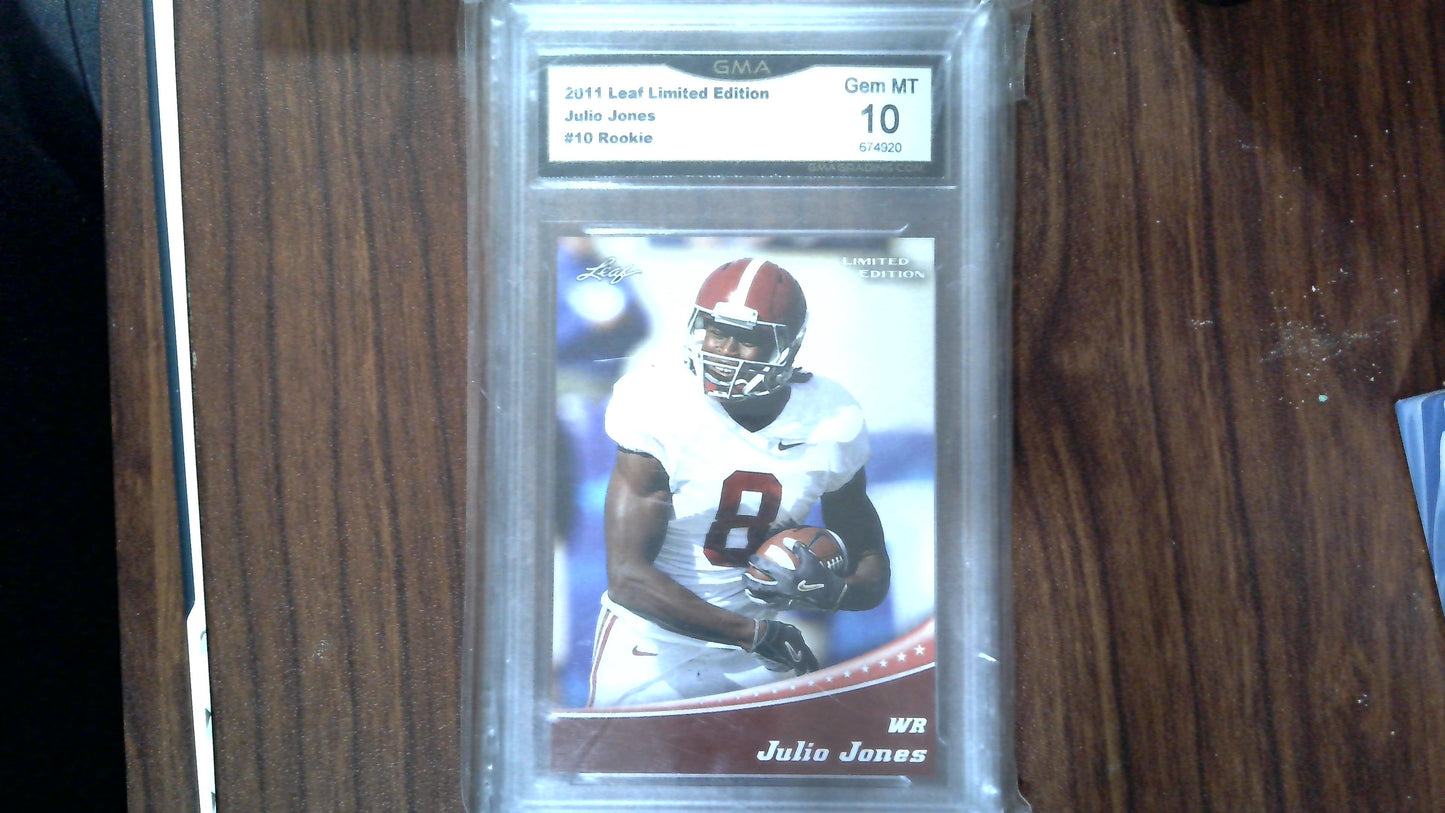 2011 Leaf Limited Edition - Julio Jones -  #10 - Rookie Card - GMA 10