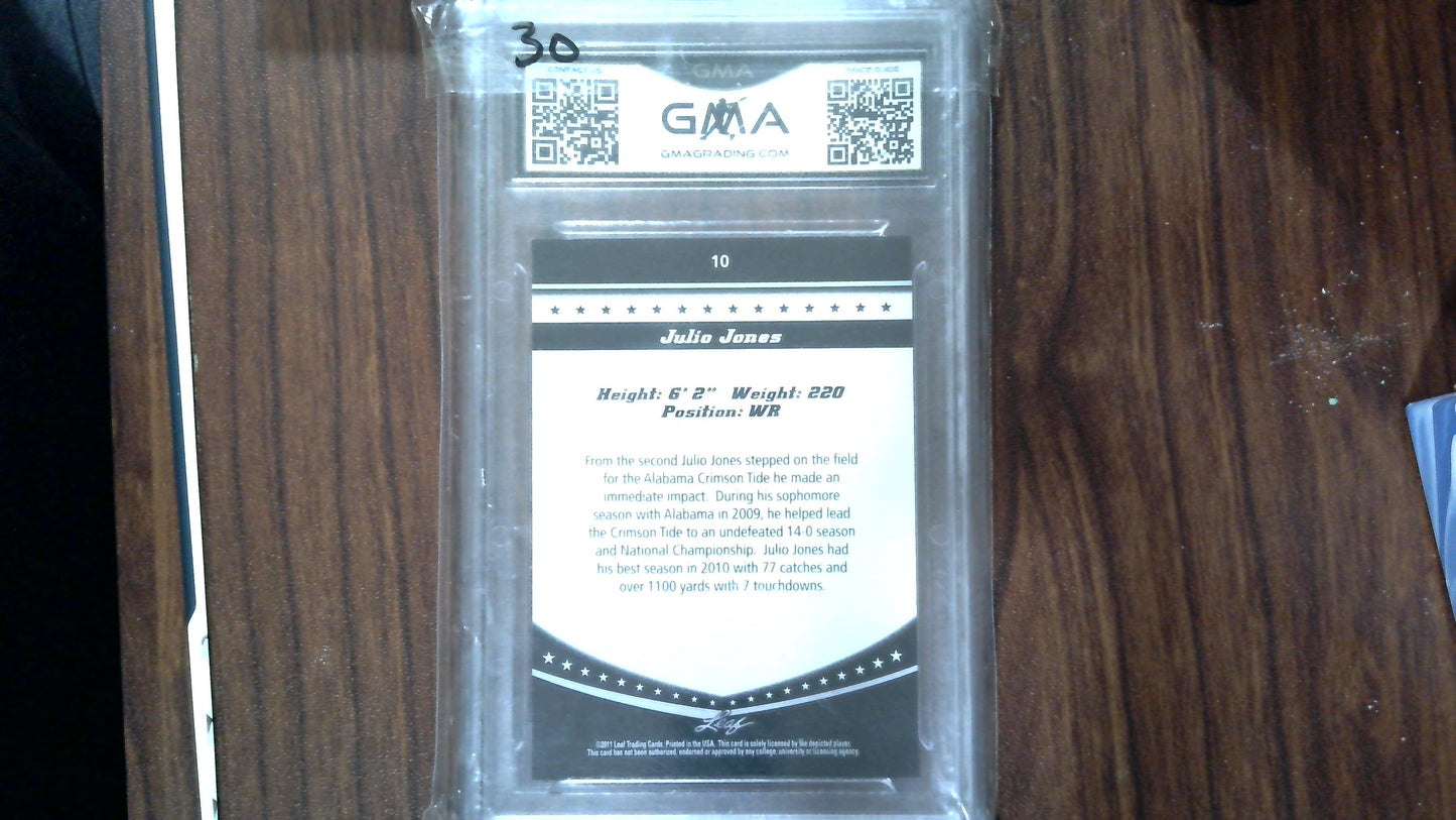 2011 Leaf Limited Edition - Julio Jones -  #10 - Rookie Card - GMA 10