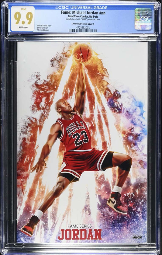 Michael Jordan #1 Fame Series CGC 9.9 Ultraraw26 CBQ Trade Variant #63/63
