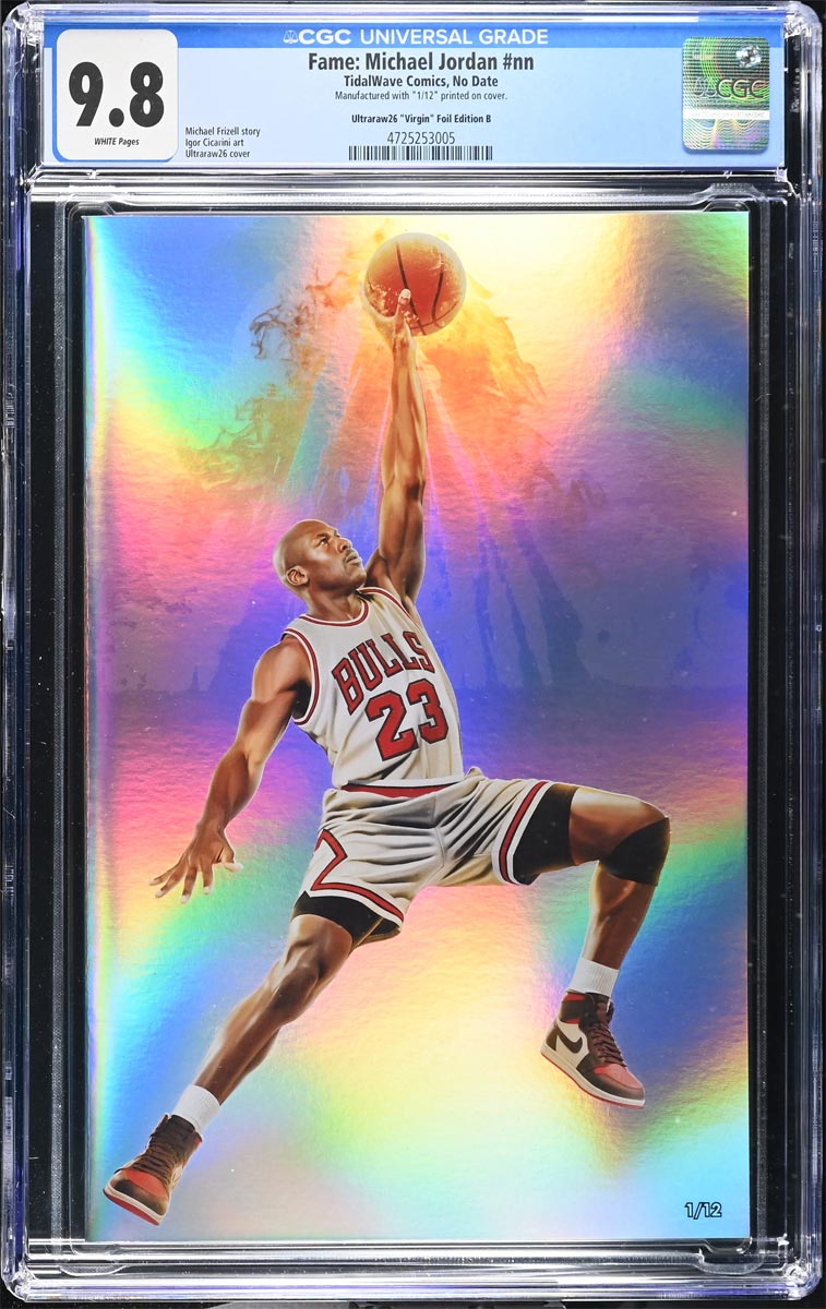 Michael Jordan #1 Fame Series CGC 9.8 Ultraraw26 White Foil Variant #1/12