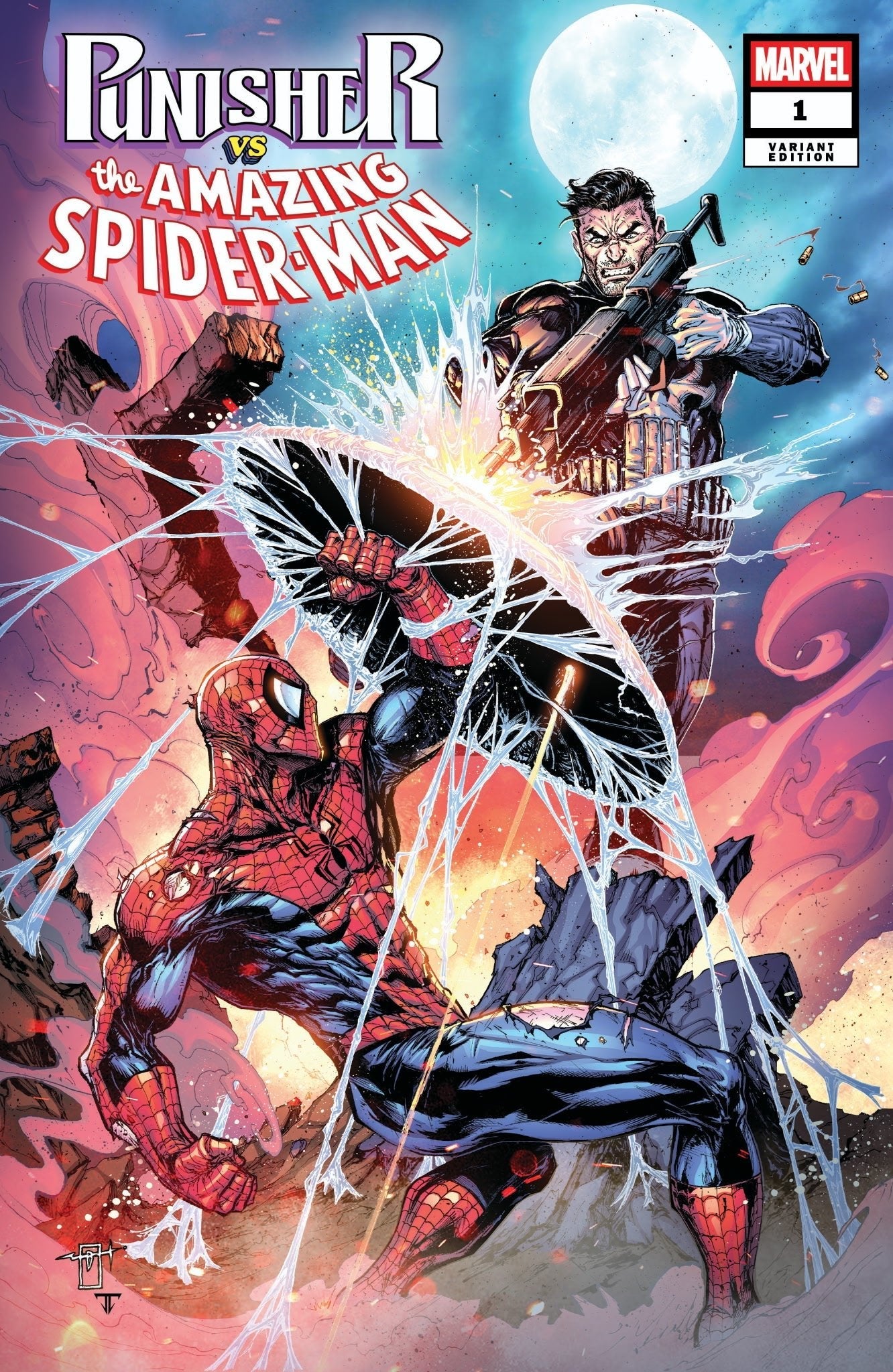 PUNISHER VS SPIDER-MAN # 1 JONATHAN URIBE TRADE DRESS SDCC EXCLUSIVE