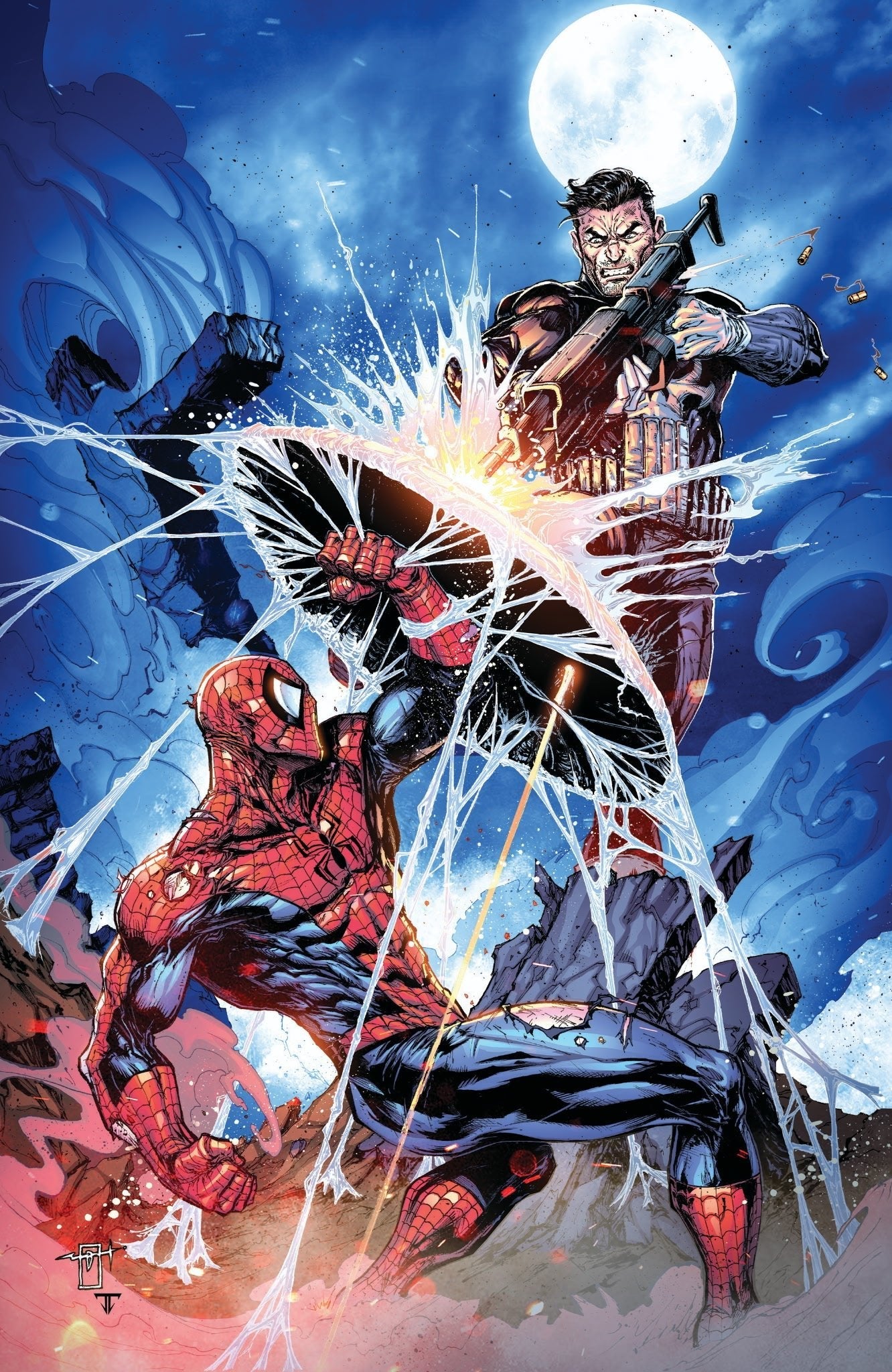 PUNISHER VS SPIDER-MAN # 1 JONATHAN URIBE VIRGIN SDCC EXCLUSIVE