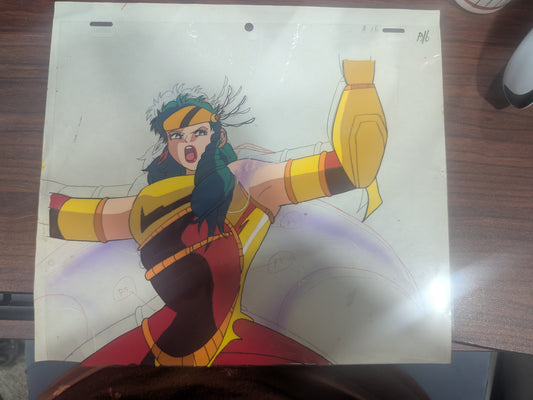 Inferious Wakusei Senshi Gaiden Condition Green - Liza Frayley Animation Cel with drawing