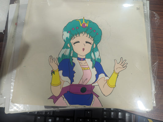Time Travel Tondekeman! Princess Shalala ~ Anime Cel B4 w/ Background & Genga
