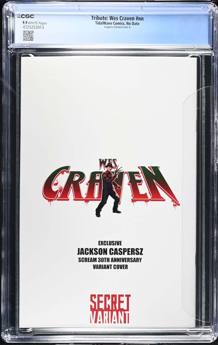 Wes Craven #1 Fame Series CGC 9.9 Caspersz "Scream 30th Anniversary" Secret Variant #1/60