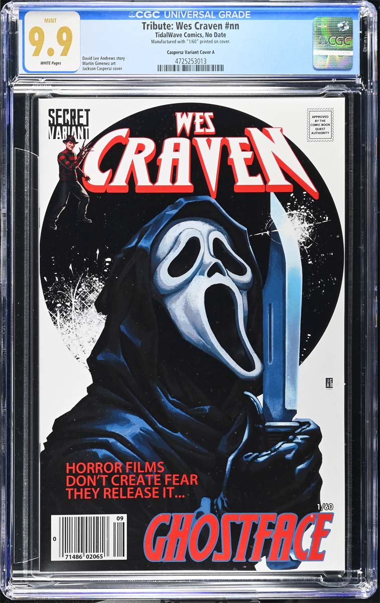 Wes Craven #1 Fame Series CGC 9.9 Caspersz "Scream 30th Anniversary" Secret Variant #1/60